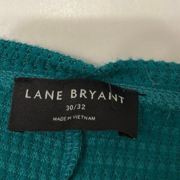 Lane Bryant NWT Turquoise Green Thermal Waffle Knit Relaxed Fit Top 30-32 5X - Picture 10 of 13